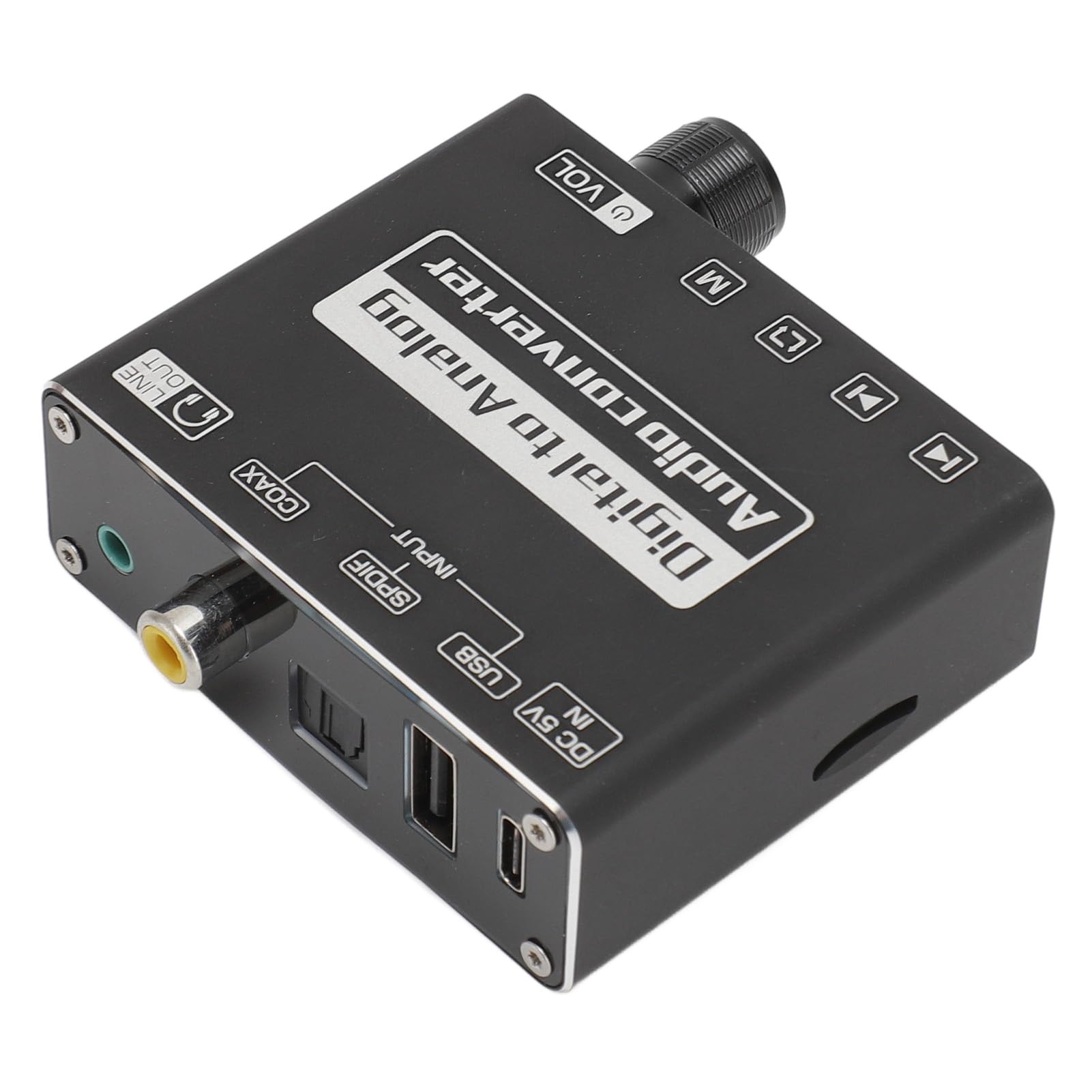 Convertisseur sonore numérique à analogique avec 5.1, adaptateur optique à analogique pour les smartphones, tablettes, ordinateurs et téléviseurs, construction en alliage en
