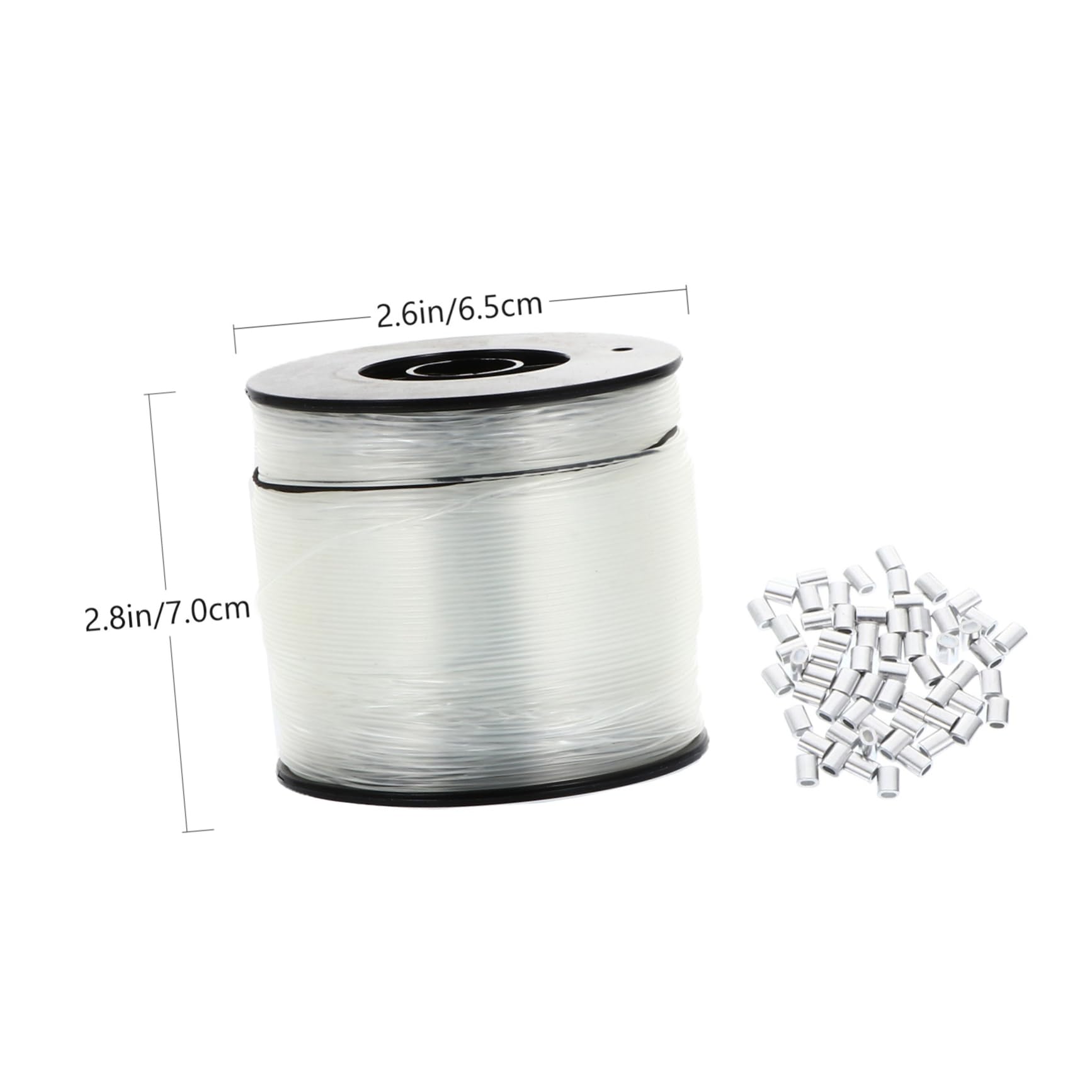 GANAZONO 200m Nylon Fishing Line Aluminum Parts Bulk Braided 500m Wire Fishing Tool Kit