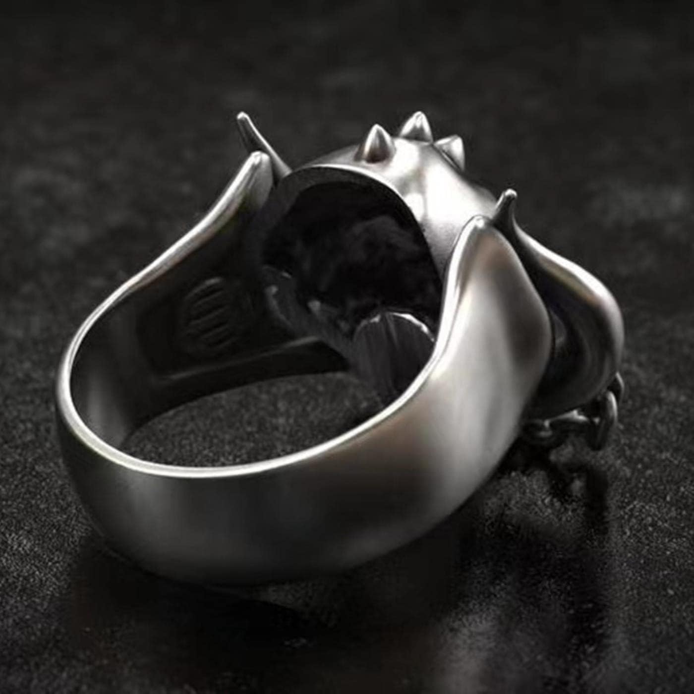 Women's Ring Punk Motorcycle Style Black Exaggerated Skull Ghost Head Ring Unisex Jewelry for Men image 3