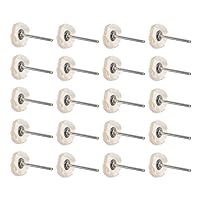 Vista 1 de uxcell Rueda de almohadilla de pulido de 1 pulgada de algodón con mango de 1/8 pulgadas para colector de aluminio, acero inoxidable, cromo blanco