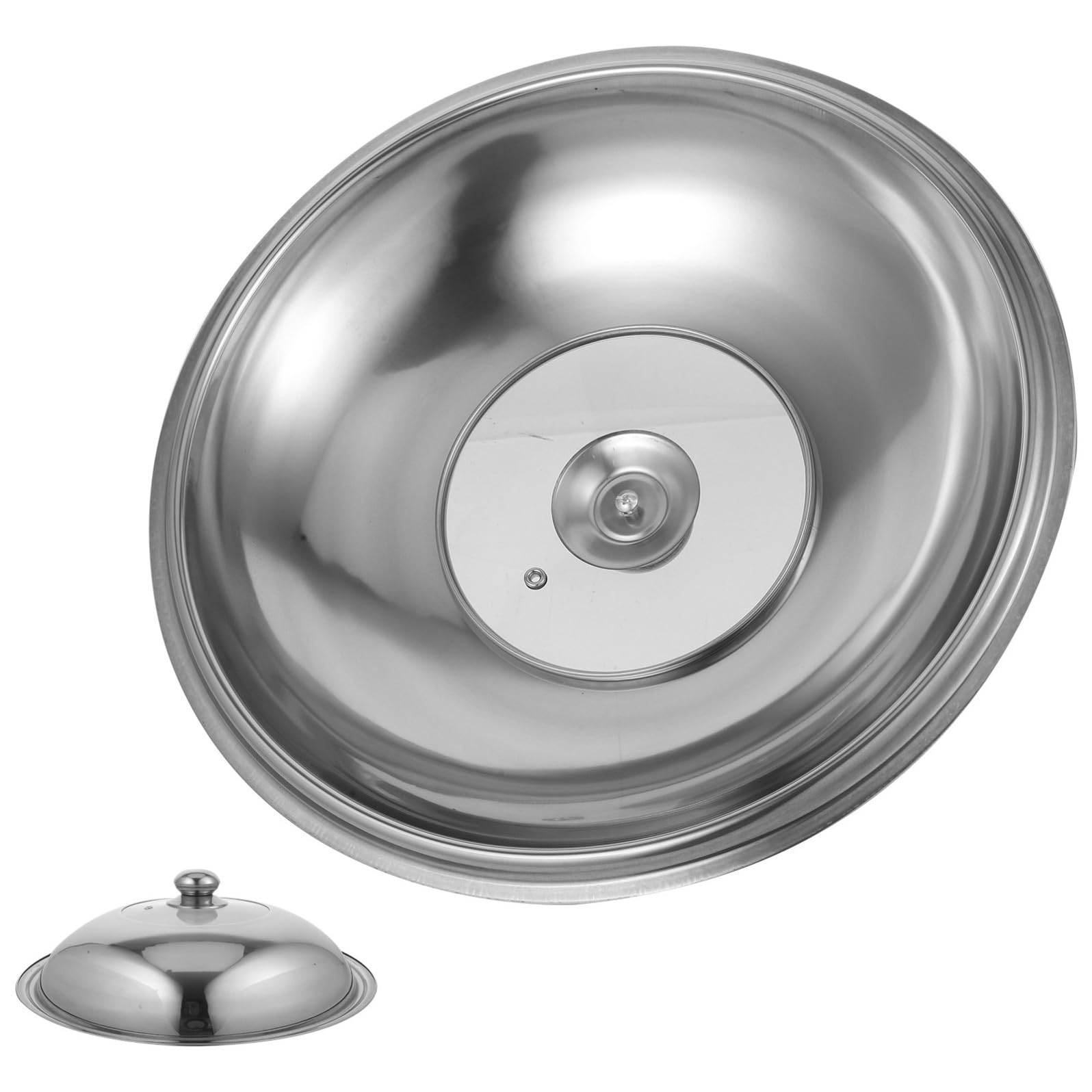Coperchio e Conservazione del Calore in Acciaio Inossidabile per Pentola Protezione Antispruzzo Design Raffinato e Superficie Liscia per Cucina