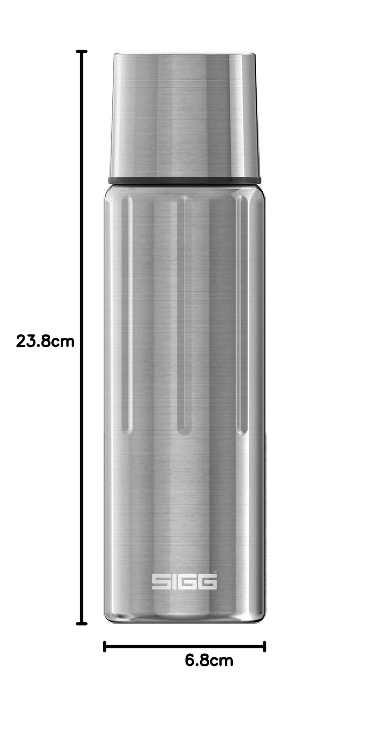 SIGG - Isolierte Trinkflasche - Thermoflasche Gemstone IBT - Mit Tasse - Auslaufsicher - Federleicht - BPA-frei - 18/8-Edelstahl - 0,5L / 0,75L / 1,1L