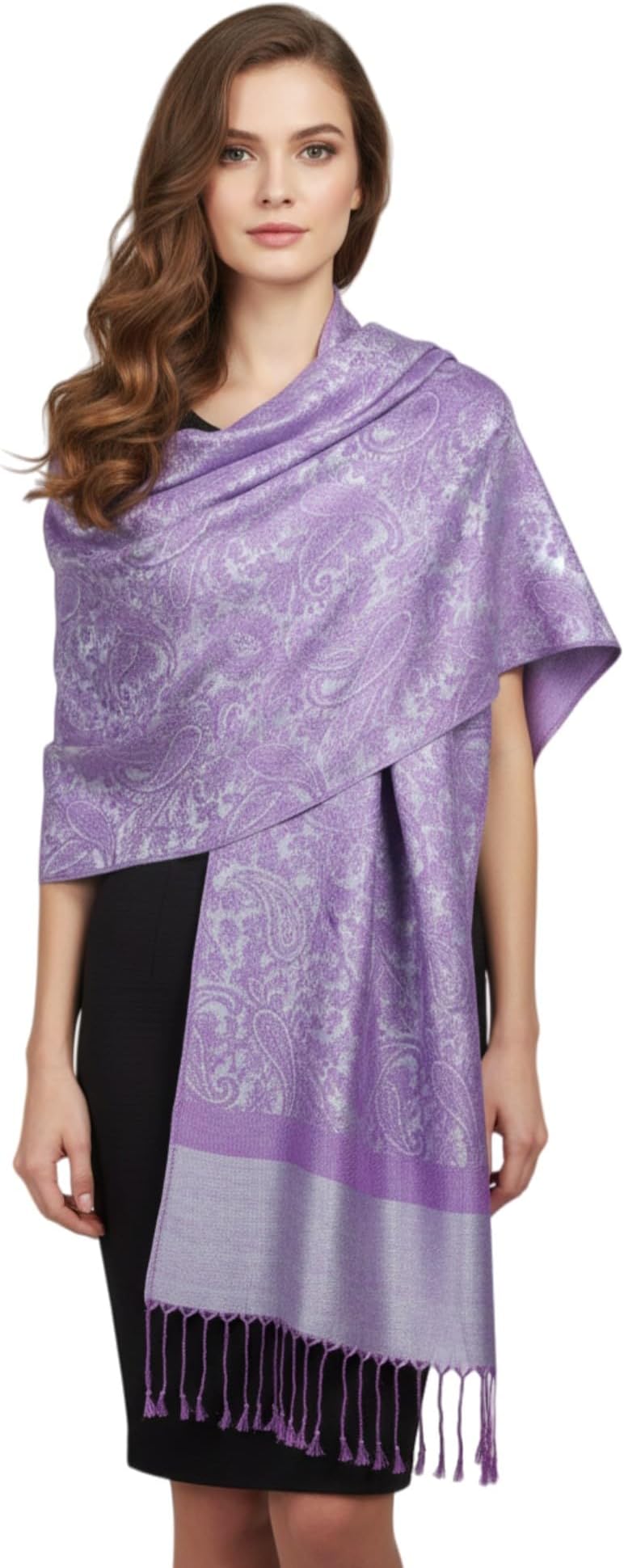 Paisley Jacquard Pashmina Shawl Wrap Scarf Stole