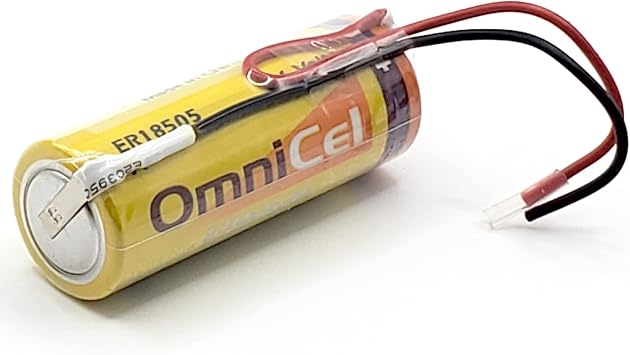 Omnicel ER18505 3.6V 3.8Ah A Lithium Battery w/ Wire Leads For Earthquake tester, Numerical Control Tool, Taximeter,Smoke Alarms, Carbon Monoxide Detectors, Intrusion Sensors
