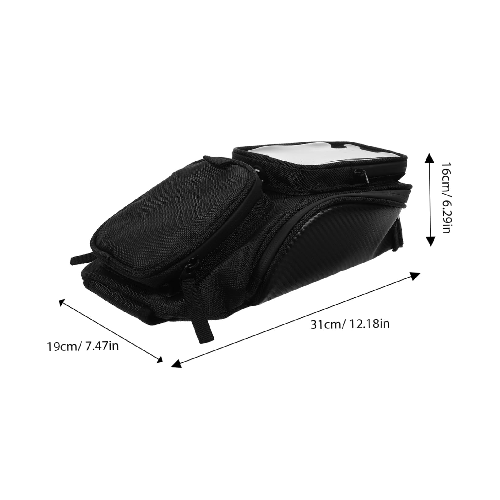 TOPBATHY Sacoche Sécurisé Grosse Magnétique Capacité Réservoir de Moto Imperméable, en Tissu Rangement pour Conduite