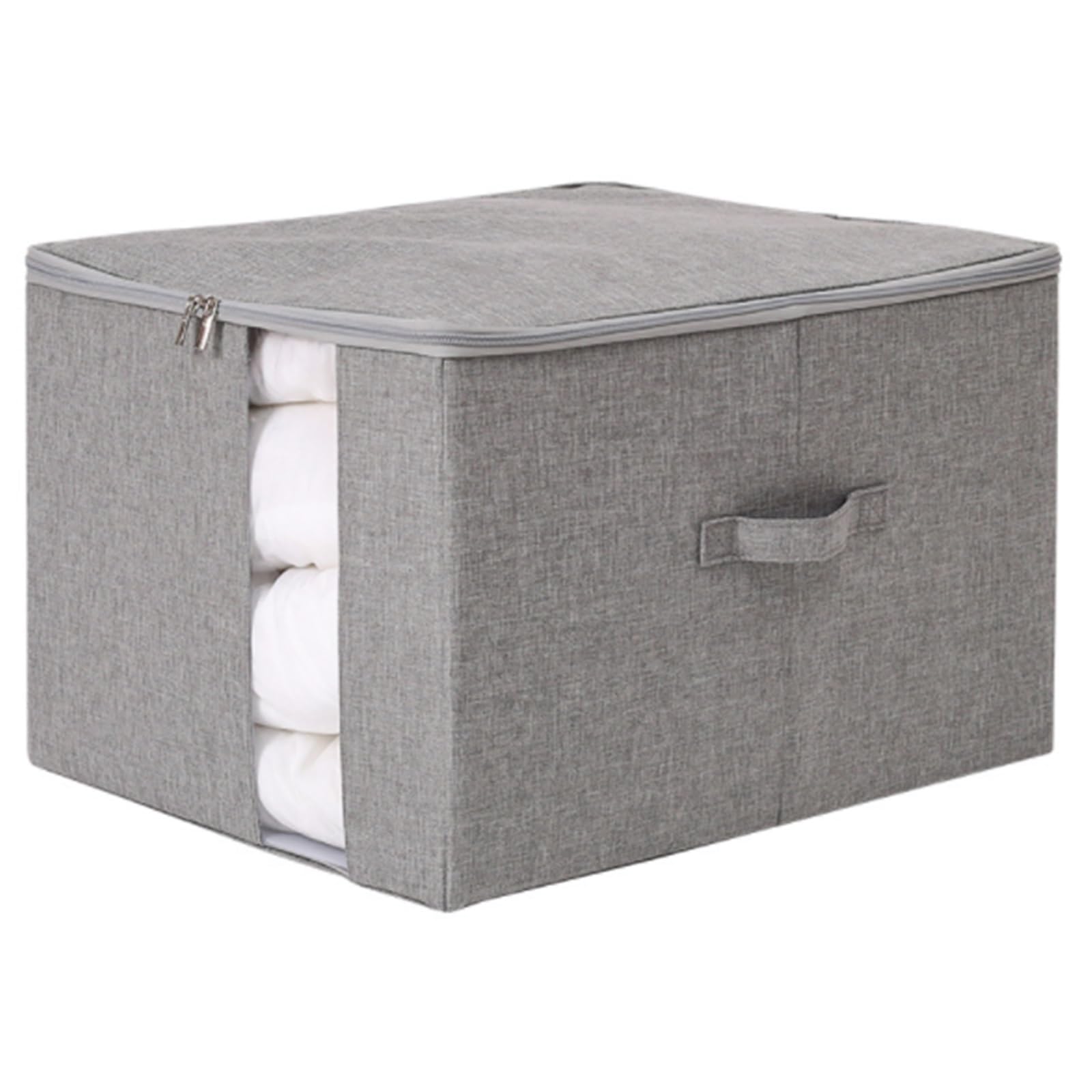 Bolsas Almacenaje Ropa Caja De Almacenamiento con Asa De Cremallera, Funda De Edredón, Bolsa De Almacenamiento De Ropa Plegable Organizador Armario para Edredones(G,45X35X25cm)