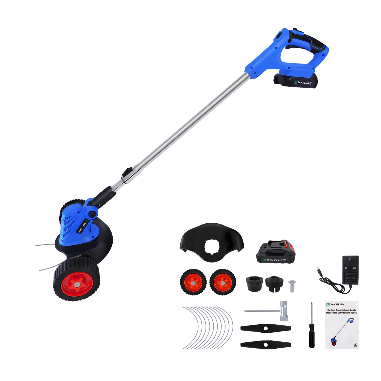 Xbzzgg Cordless Strier Adjustable Garden Strier 2x4.0Ah Battery