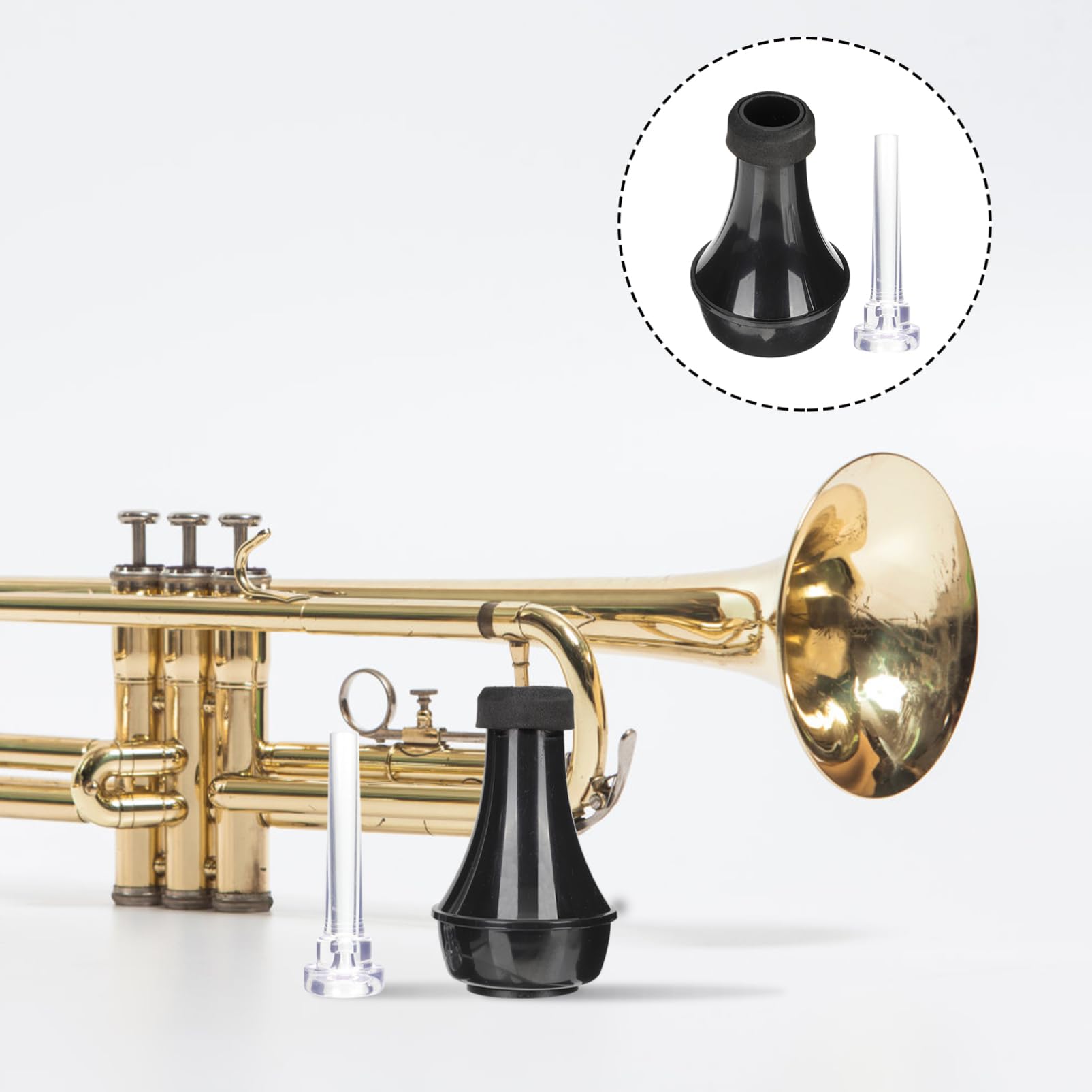 HEMOTON 5ensembles De Trompette Droite Avec Embout Accessoires De Silence Pour Trompette Pratique Et