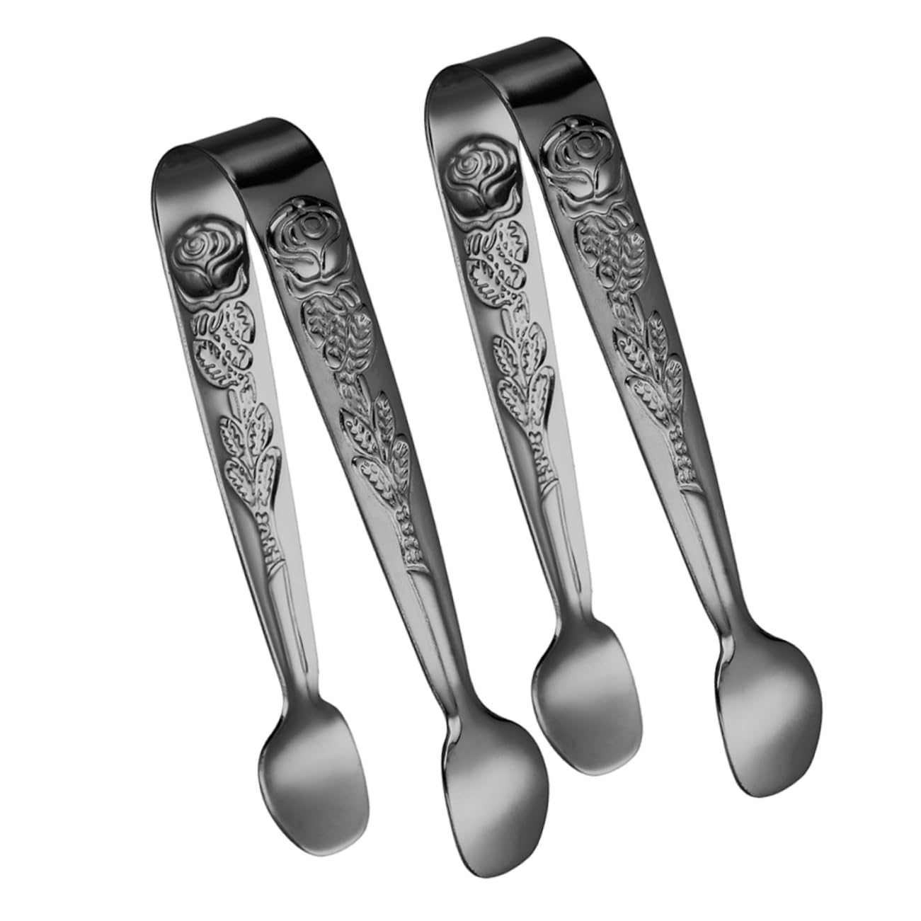 LALADEFIEE Stainless Steel Sugar Cube Tongs Set Mini Tongs for Sugar Portable Serving Compact Ice Household Ice