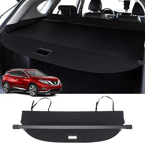 Powerty Cubierta de carga para Nissan Murano Platinum SL SV S 2015-2024 Cubierta retráctil para maletero Cubierta de blindaje para accesorios de