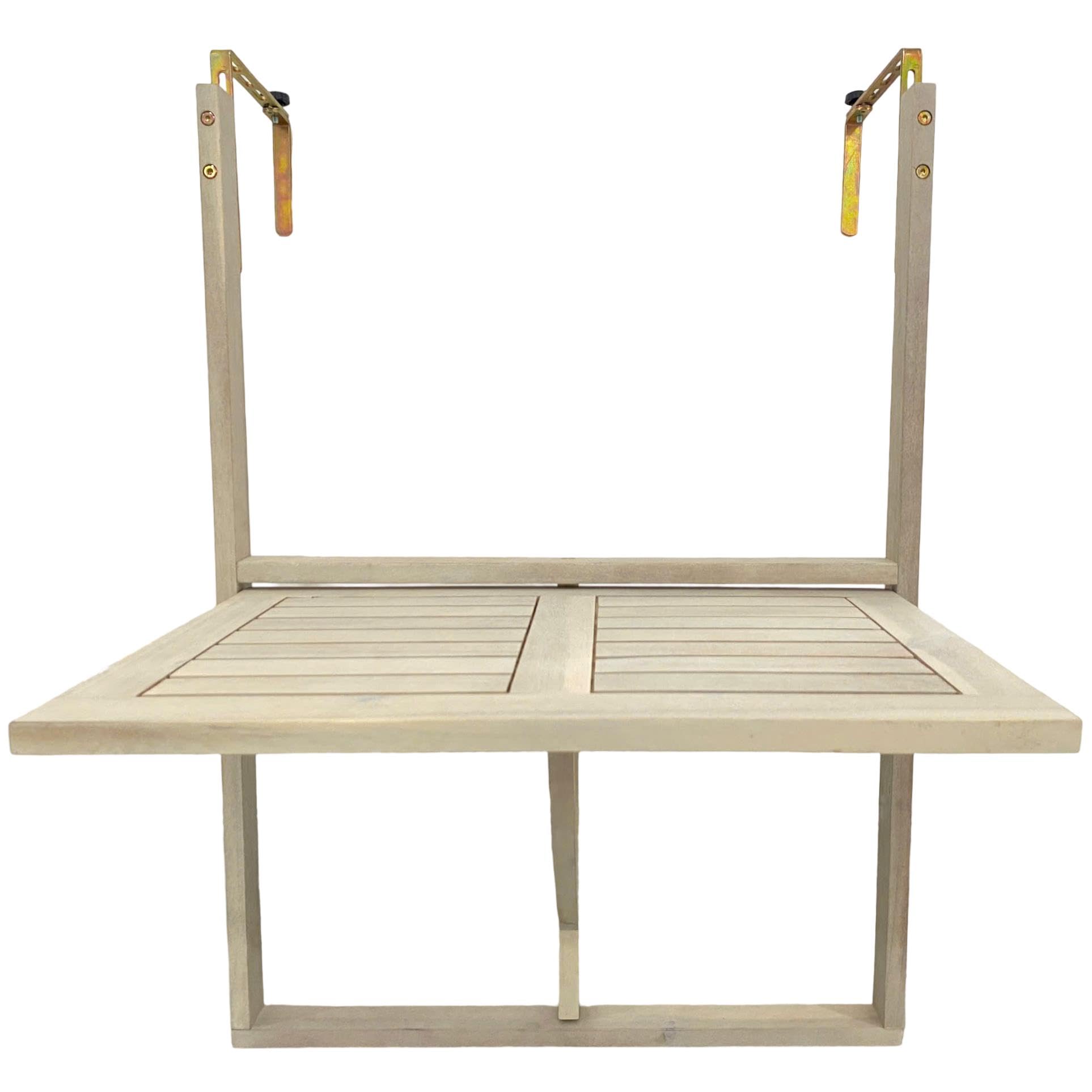 ESTEXO Balkonhängetisch Balkontisch Hängetisch 60x40 cm Klapptisch Balkon Tisch Weiß Klappbar