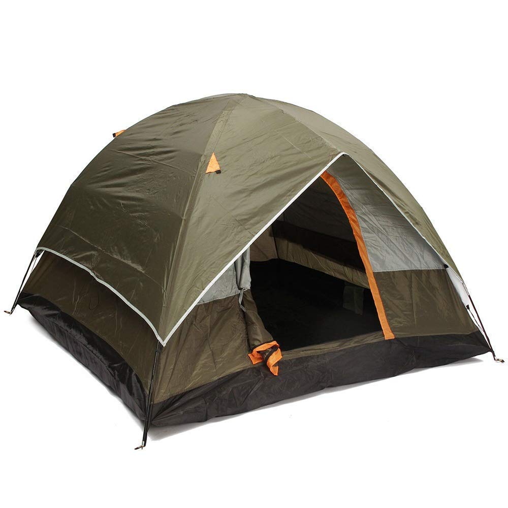 Tente camping double couche 4 personnes avec auvent extérieur de pêche - 7