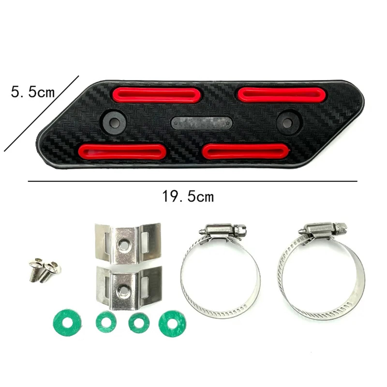 Scudo Termico Per Scarico Moto - In Acciaio E Carbonio, Anti-Scaldamento, Nero