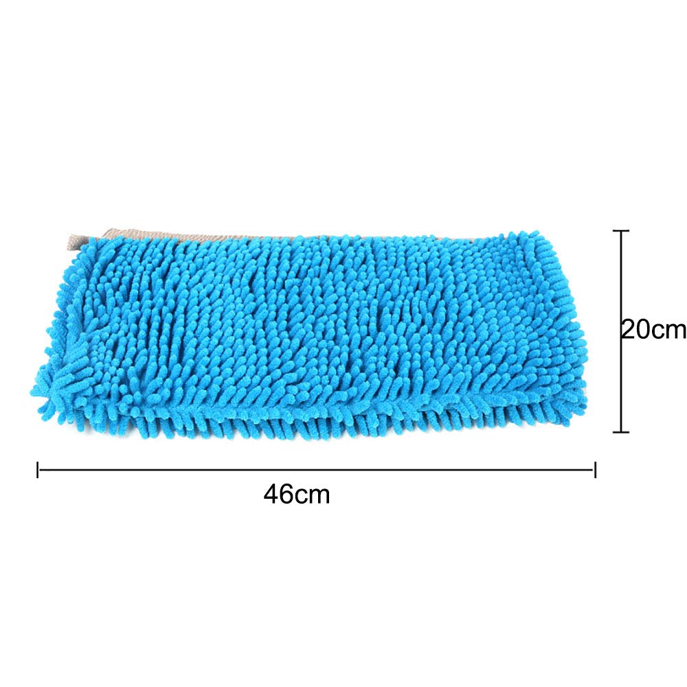 Serviette de Bain Absorbante pour Animaux Serviette en Microfibre Chenille pour Petits Moyens Chiens et Chats 46x20cm