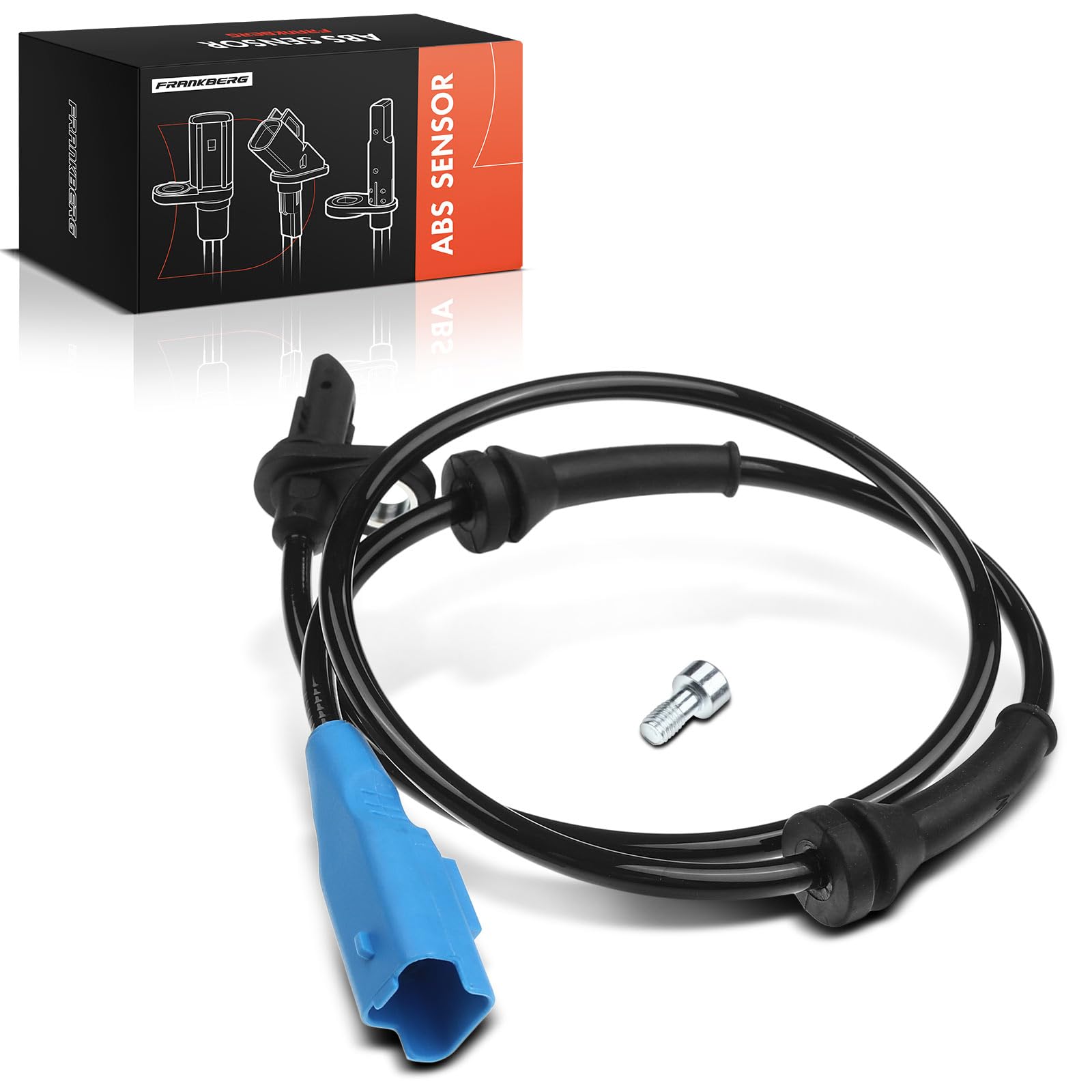Frankberg Capteur ABS essieu arrière 9651969380 | Compatible avec: 207 WA WC, C-Élysée, 208 I, 208 I CA CC, C3 Picasso SH, 207 CC WD, 301, 207 SO WK