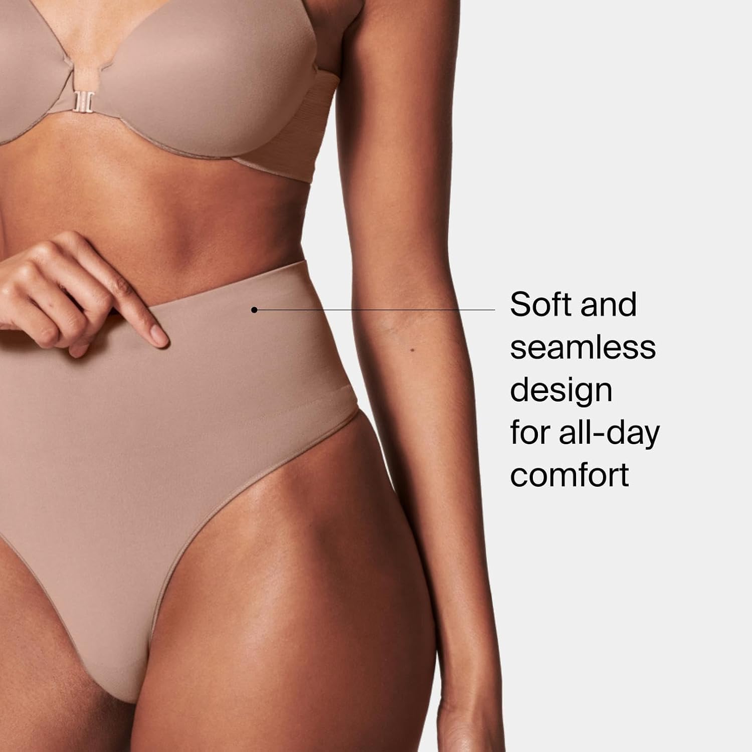 SPANXshape ExtraOrdinary Thong - Sculpting with Compression - Women's Shapewear Underwear - Recycled Nylon Fabric Blend - Image 3