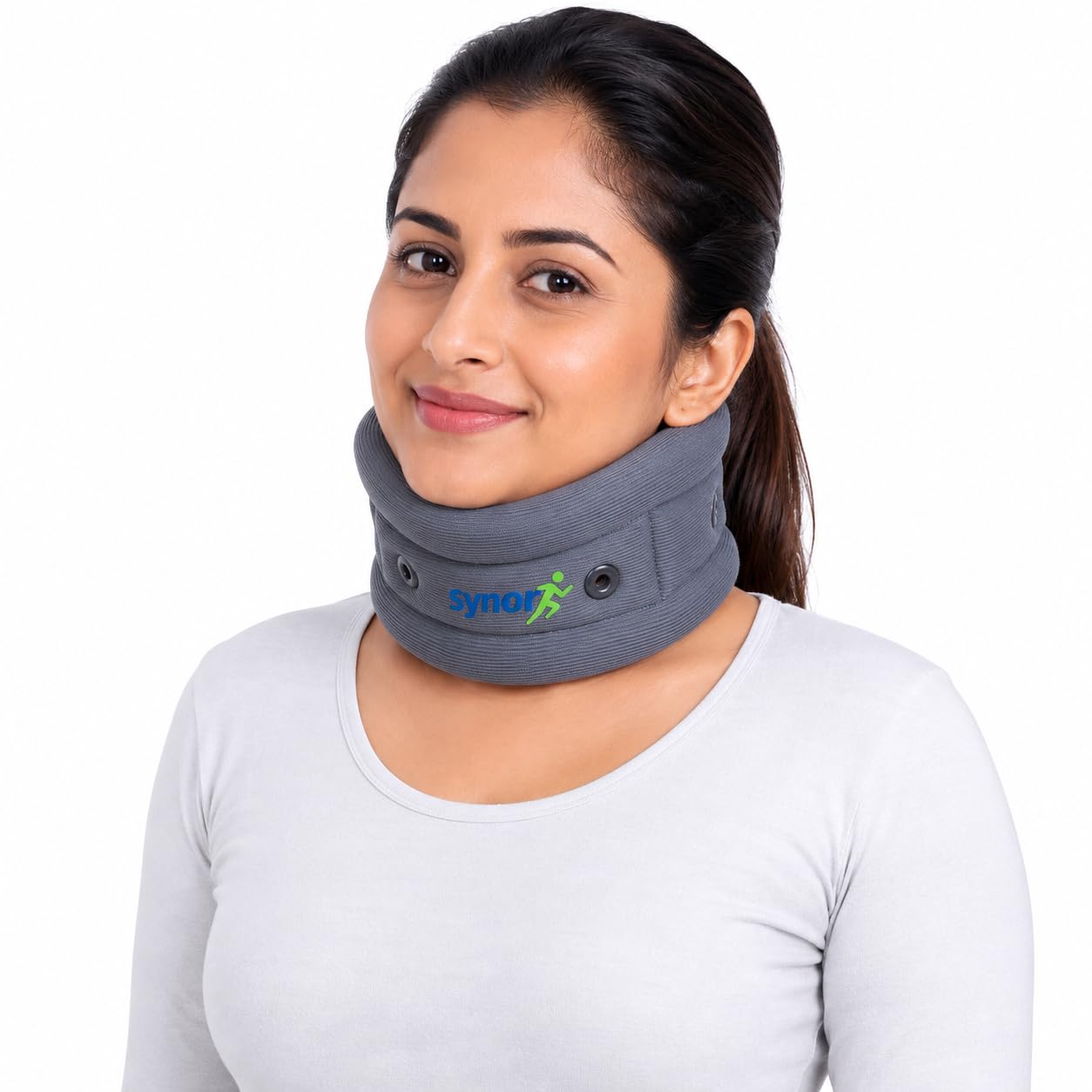Women's Cervical Collar Small - Grey Soft Foam Neck Support Brace, Adjustable Orthopedic Cervical Collar for Neck Stability, Recovery & Comfortable Daily Wear-image-43