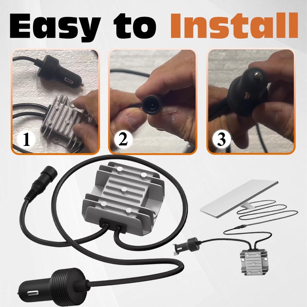Starlink Mini Cable Car Adapter with Cigarette Lighter Power Adapter, 10-28V to 30V 3.5A Conversion Kit for Truck RV Car, 12V Power Cable with Cigarette Lighter Plug, DC Step Up Converter