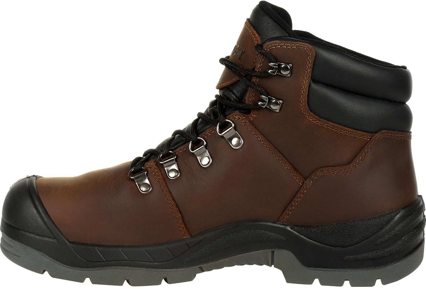 Rocky Men's Worksmart Composite Toe Internal Met Guard Work Boot Ankle, Brown, 12 W US