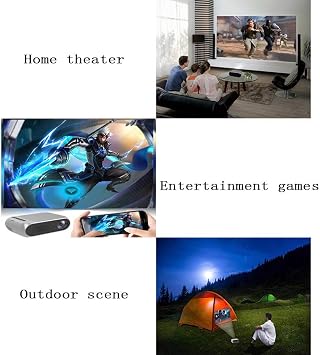 LED Mini Portable Projector, 3.5Mm Audio Support 1080P HD Playback HDMI USB Projector Home Media Player (3 Color Options),White