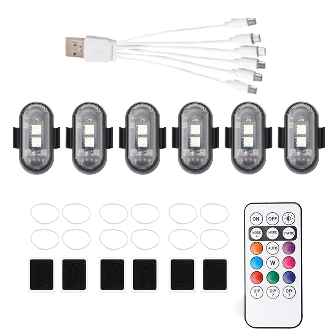 Jnchdghwa Wireless LED Strobe Light Rechargeable Light Indicator Drone Helicopters Motorcycle Light