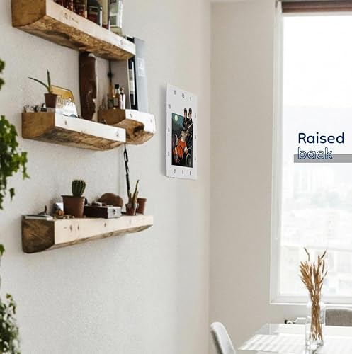 Miniatura 4 de 3dRose Wall Clock Silent - 10 inch - Vintage Santa Sleigh and Christmas Wish List - Acrylic Painting - Retro Christmas