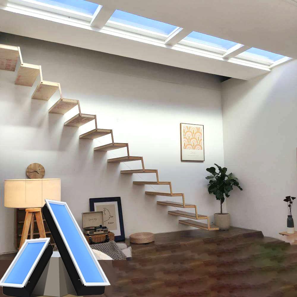 Simulate a Sunlight Blue Sky Lights, Artificial Skylight Panel Lamp, Adjustable Intelligent Ecosystem, for Office Study Bathroom(Remote Control,E 300 * 600mm)