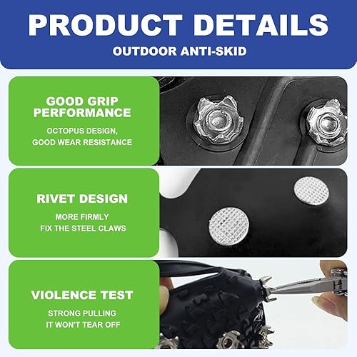 Miniatura 4 de Pinzas universales antideslizantes para zapatos, 2026 nuevas púas de agarre antideslizantes universales para zapatos, cubierta de silicona