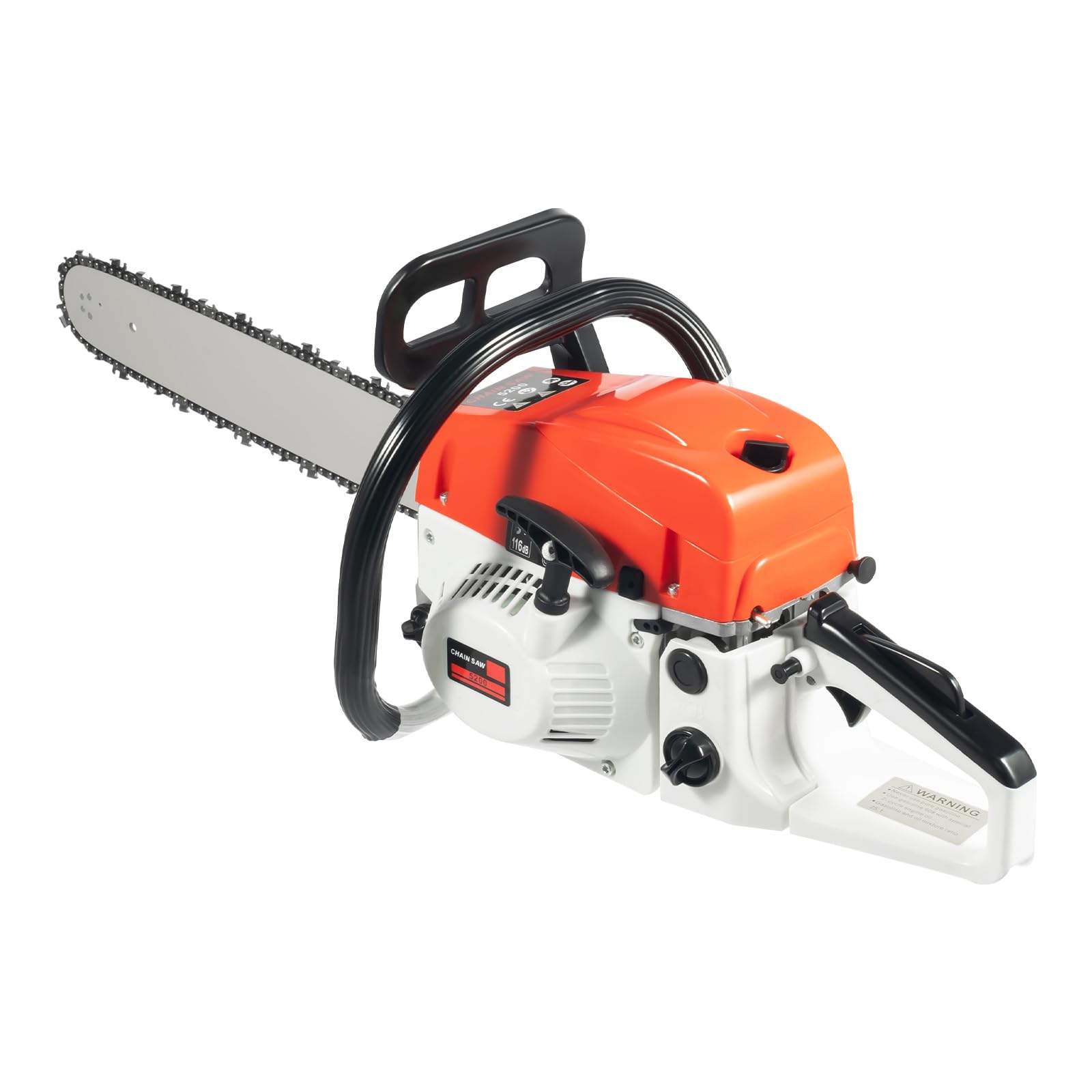 Gdskr Red And White 2-Stroke Portable Gas Chainsaw, 52Cc Gas Chainsaw Single Cylinder Gas-Powered Chainsaws, Handheld Petrol Chain Saws, For Wood Cutting, Tree Trimming, And Land Clearing