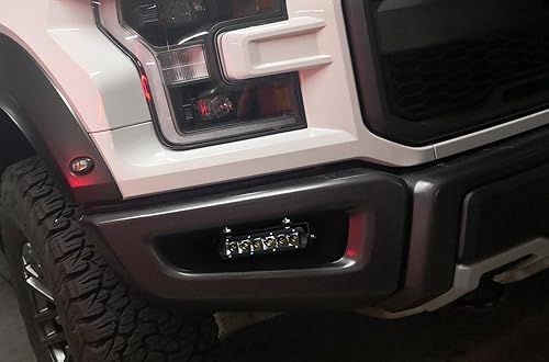 Miniatura 8 de iJDMTOY Kit de barra de luz antiniebla LED SR de 30 W compatible con Ford Raptor 2017-2020, incluye barras de luz LED de una fila de alta potencia