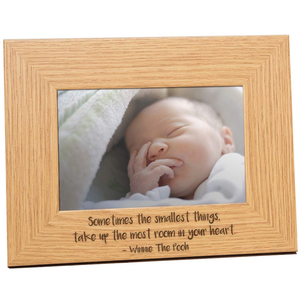 ‘Sometimes The Smallest Things Take Up The Most Room’ Photo Frame | Mum Mummy Gift Idea | Christmas Gifts For Mum | Wooden Engraved 6x4 Landscape