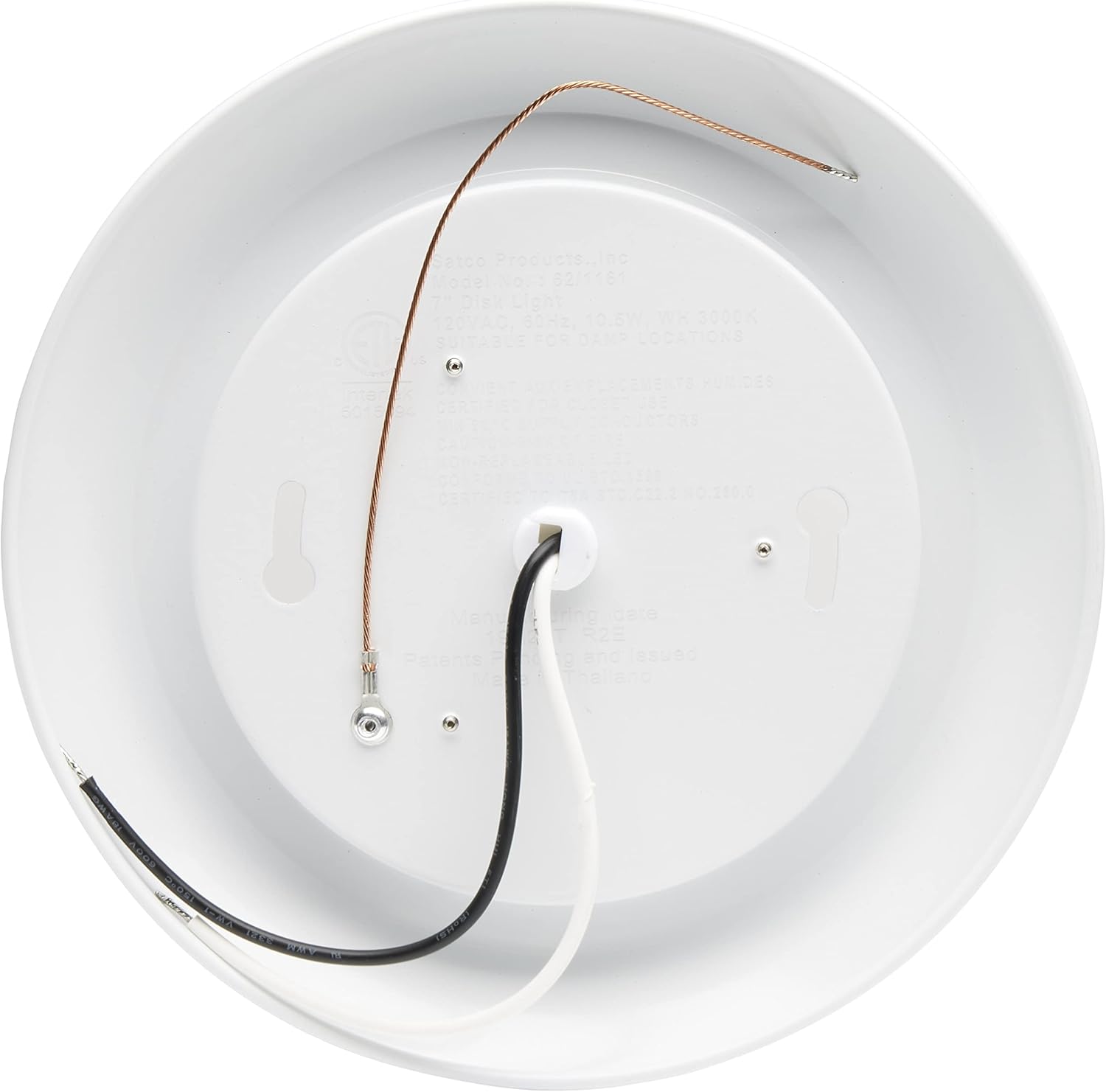 Nuvo Lighting 62/1161 Contemporary Modern One Light Flush Mount in White Finish