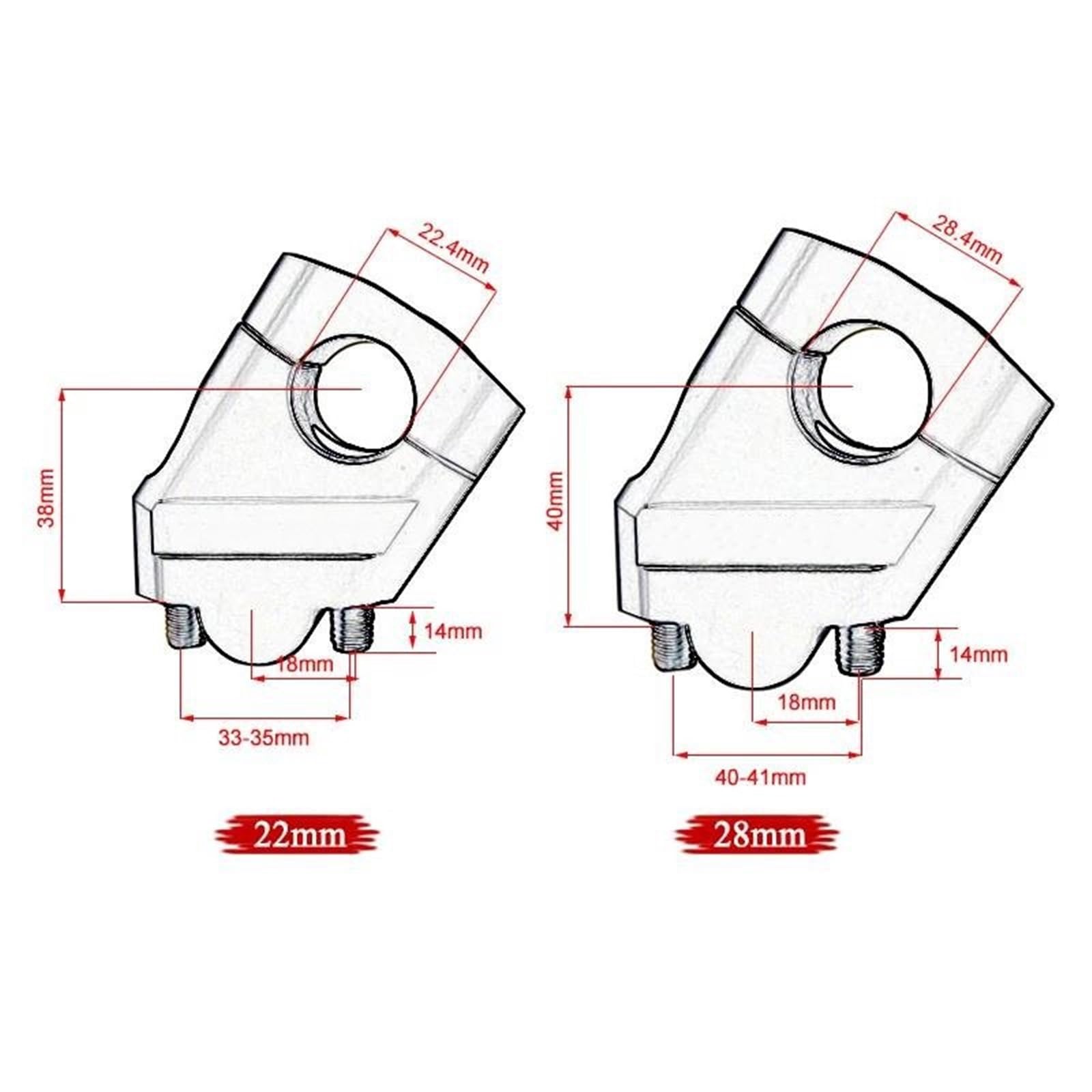 Stuurverhoger Voor B&MW Voor R1200GS Universeel 28mm 1 1/8