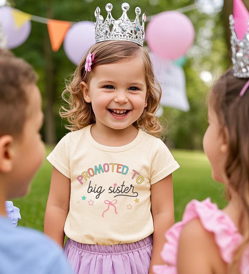 Image of Big Sister Shirt for Toddler Baby Girl Outfits Big Sis Announcement T-Shirt Gifts