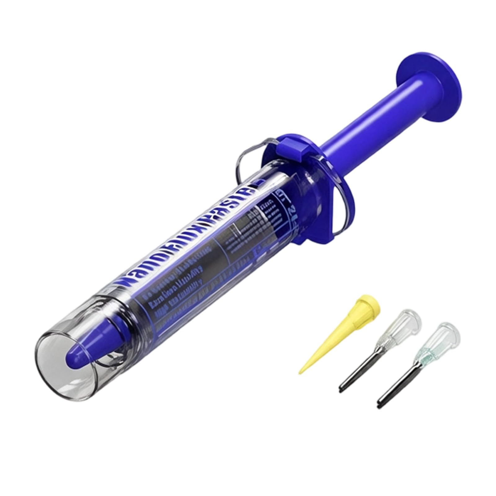 Flux Applicator with 3 Tips for PCB Repair, 7.09 Inch Plunger Dispenser for Chip Pins, Detailed Board Work, and Repair Service Tasks PCB Rework Gel Solder Applicator Low Cleanup Board