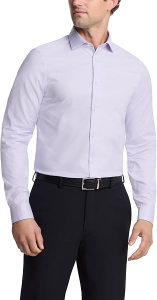 Calvin Klein Men's Dress Shirt Slim Fit Non Iron Stretch Solid