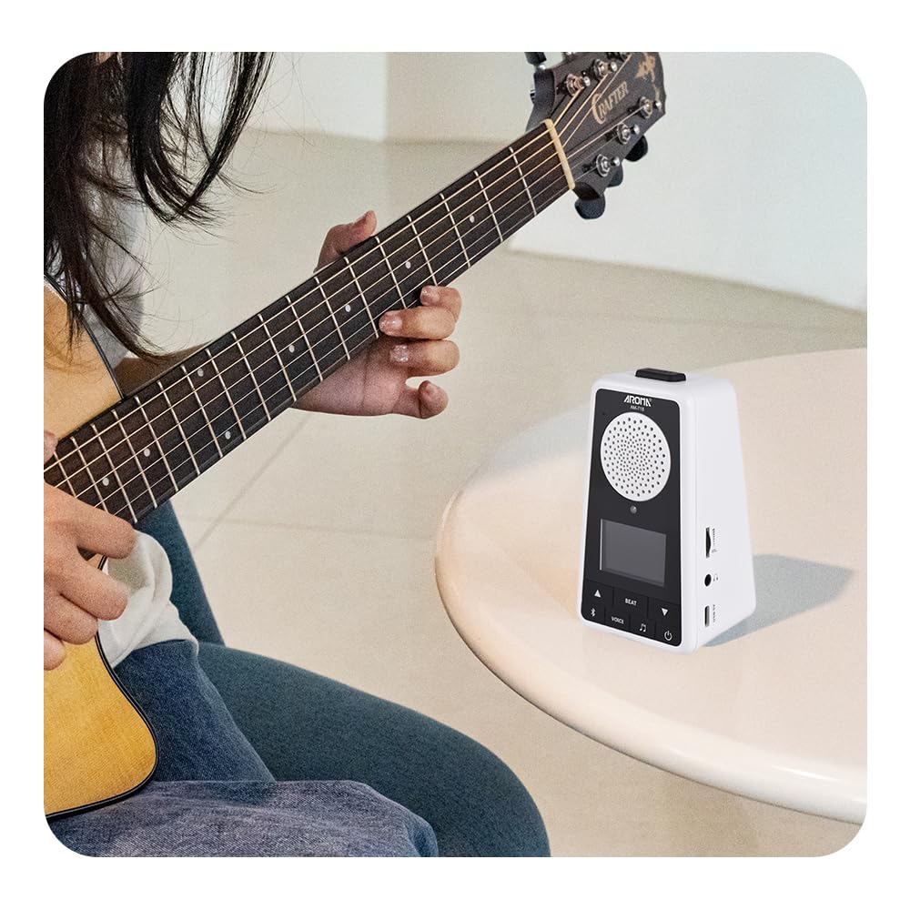 metronom gitarowy metronom metronom do fortepianu tuner metronomu cyfrowy metronom metronom do gitary AROMA 2 w 1 Metronom BT głośnik do gitary fortepianu bębna skrzypce akumulator cyfrowy