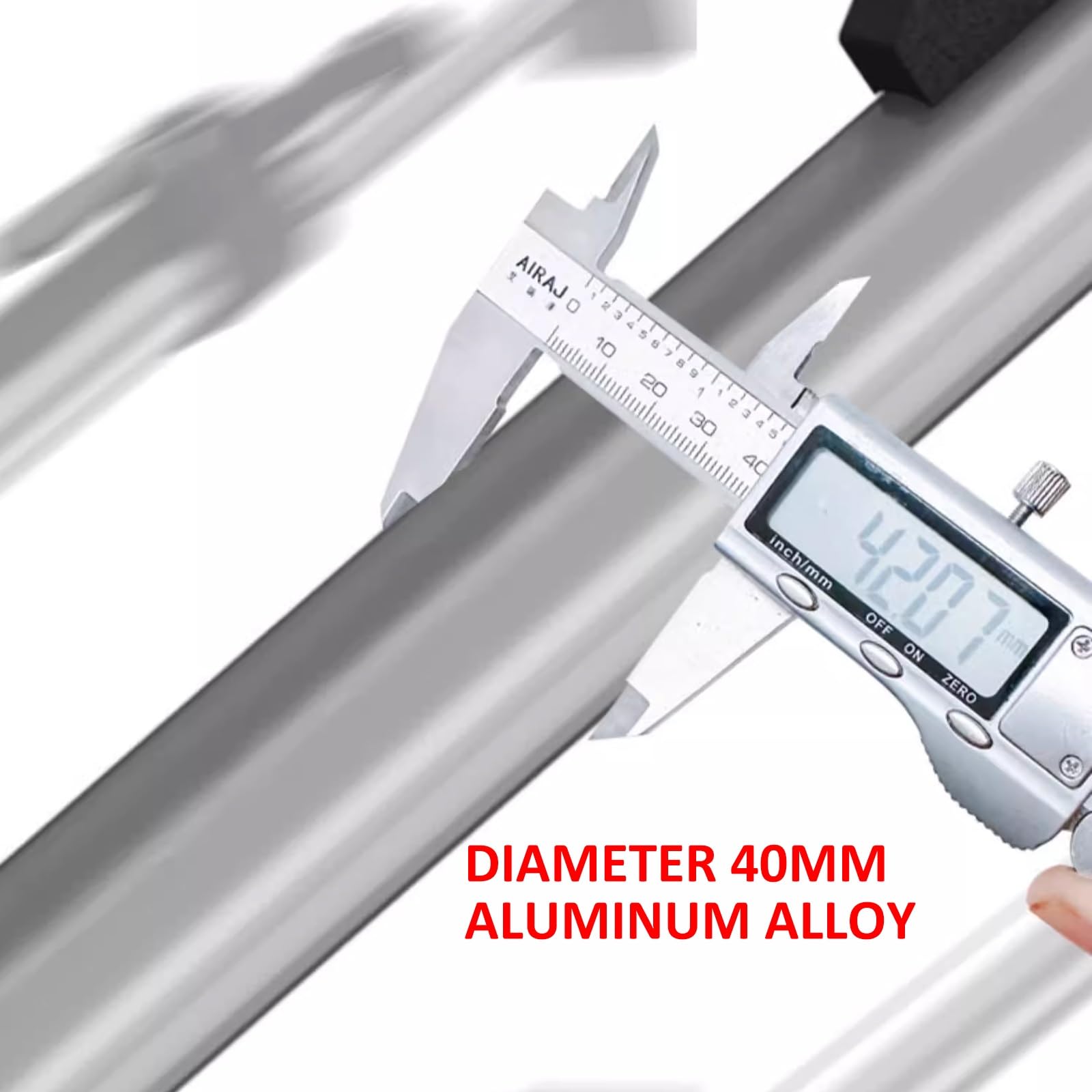 Drążek ładunkowy do łóżka pickupa, drążek stabilizatora ładunku ze stopu aluminium z podkładkami pod stopy 10 x 6,5 cm i wbudowanymi sprężynami, regulowana długość