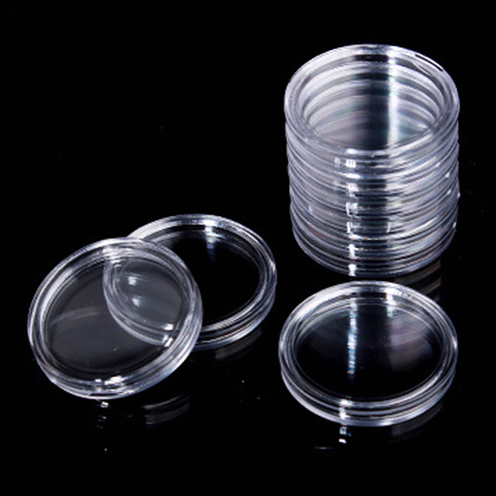 240 soportes para monedas de 30 mm para coleccionistas, con junta de espuma y caja organizadora de almacenamiento de plástico, 5 tamaños (17/20/25/27/30 mm) para suministros de colección de monedas