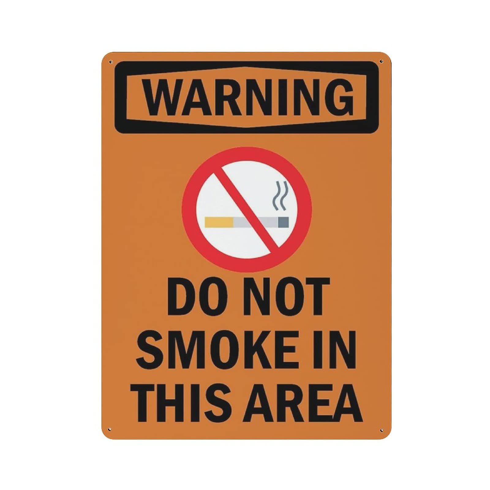 Metal Tin Sign Warning Signs No Smoking Vintage Tin Poster Metal Sign Wall Decoration Country Kitchen Home Garage Decor 16"x12"