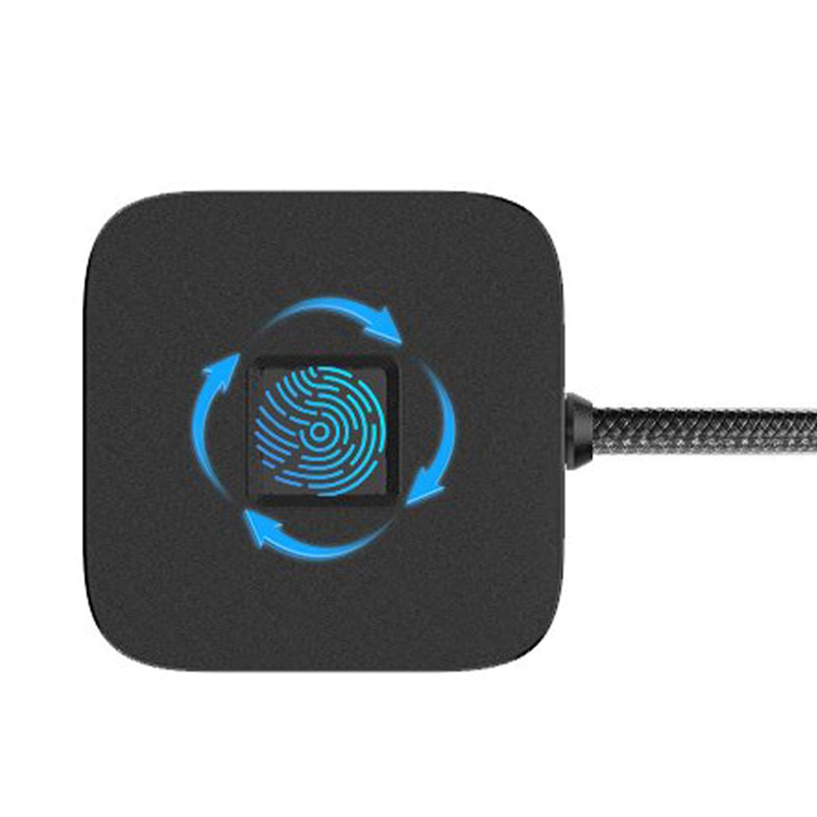 USB Fingerprint Reader, Biometric Fingerprint Scanner with 360 Degree Touch Fast Recognition for 10 11 Hello, Support USB A 3.0 and Type C Interfaces (Black)