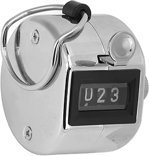 BEIJIALY Metal Hand Tally Clicker Counter, Hand Clicker Counter 4 Digit Clear Lettering Accurate Counter Clicker with Metal Shell for Row People Goods Inventory