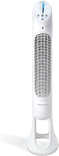 Honeywell QuietSet HYF260 Oscillating Tower Fan with Remote - Quiet Whole Room Cooling, 5 Speeds, White