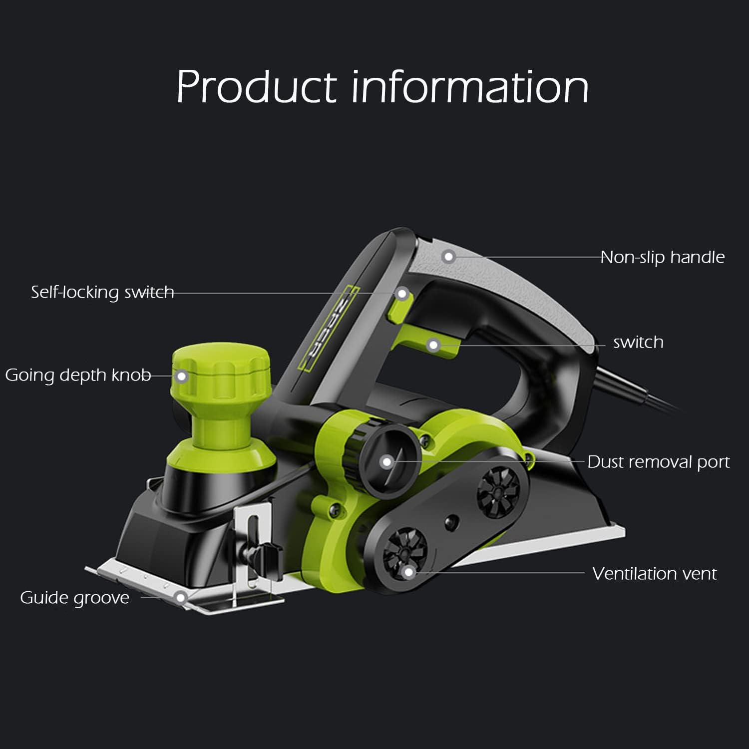 1000W Power Handheld Planers 220V Powerful Electric Wood Hand Planer Accurate Surface Smooth Door Machine for Carpenter