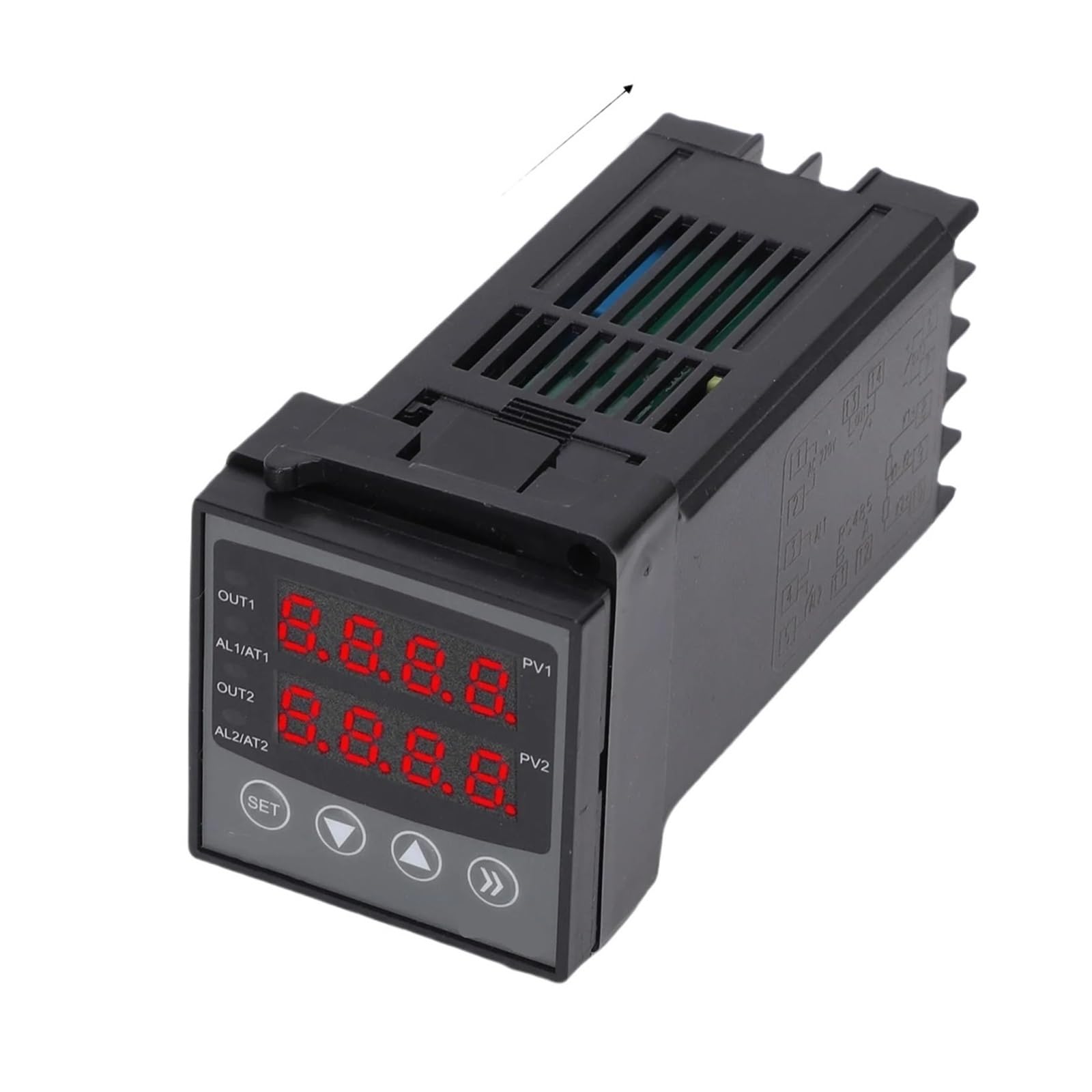 Controlador de temperatura con salida digital, entrada for termopar tipo K y recordatorio.