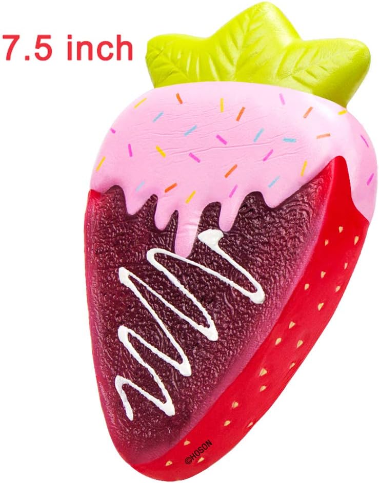 VLAMPO 7.5inch Slow Rising Strawberry Squishies, Jumbo