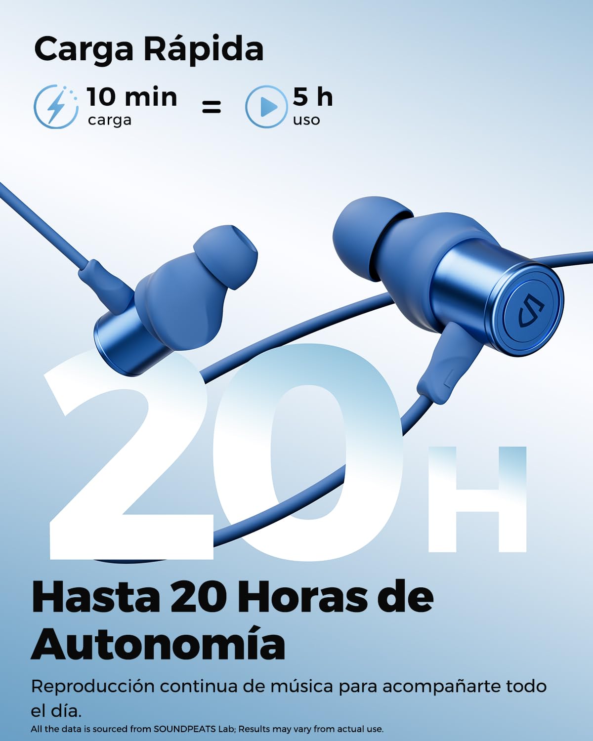 SoundPEATS Q40HD Auriculares Inalámbricos Deportivos con LDAC Hi-Res, 20H de Batería, IP67 Impermeables, Cancelación de Ruido AI, Sonido Envolvente 360°, Bluetooth Neckband con Mic y Control de Cable