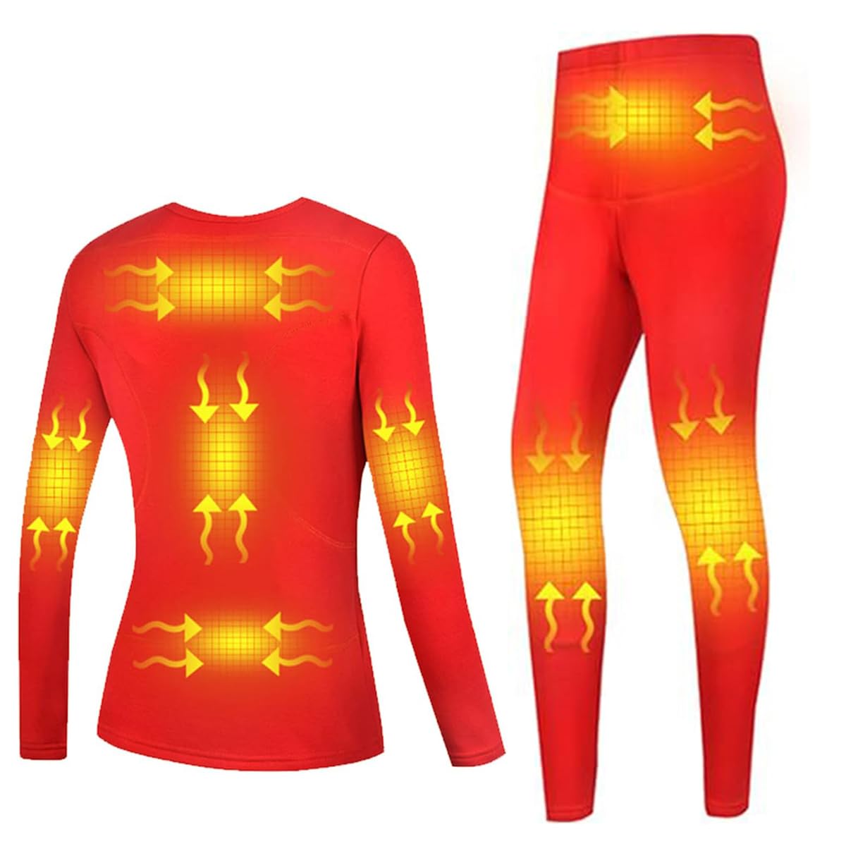 Ropa Interior térmica con 8 Zonas de Calor, de algodón, con alimentación por USB, Traje Calefactor Inteligente de Temperatura Constante (sin batería)