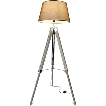 mojoliving® Stehleuchte aus Holz für das Wohnzimmer Schlafzimmer