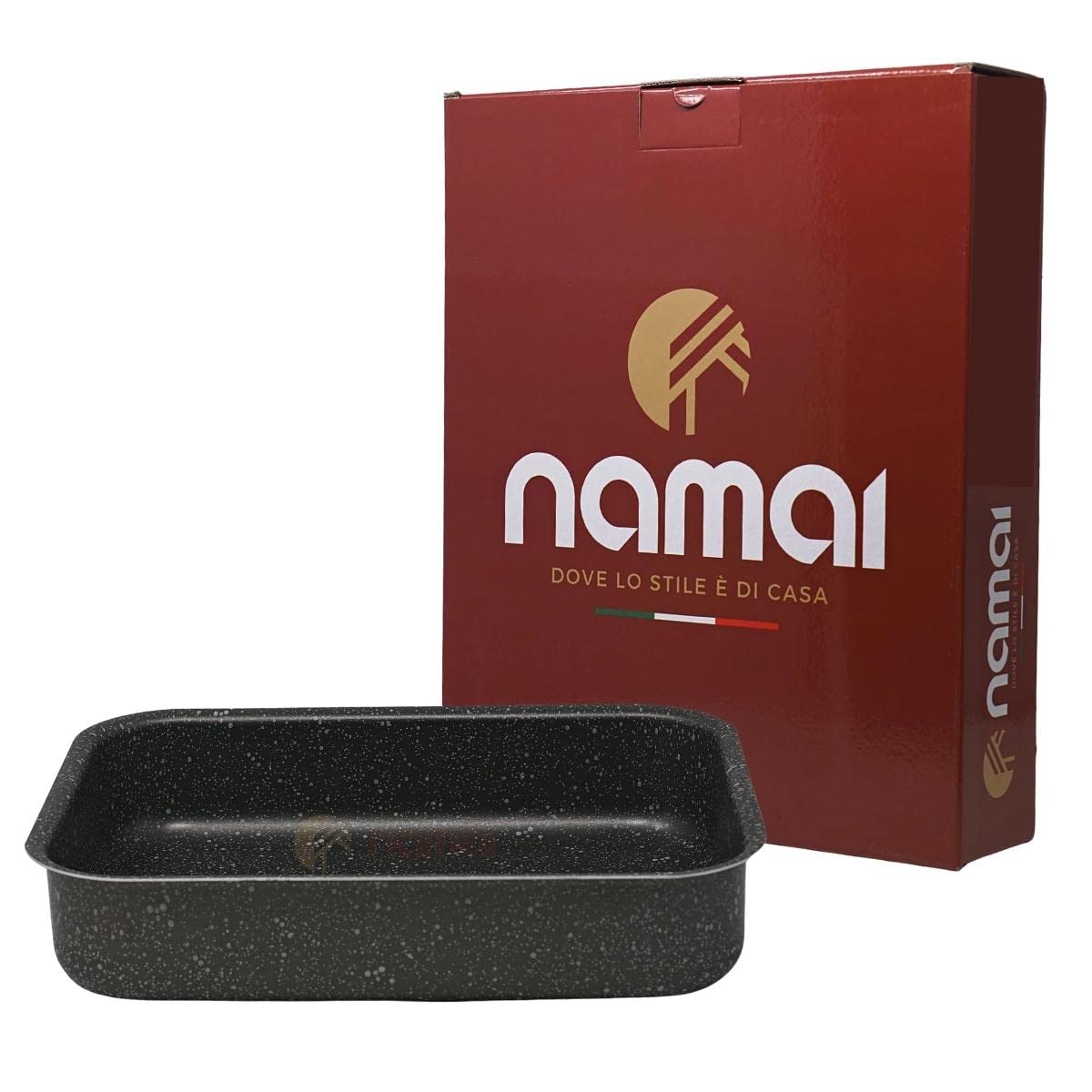 Plat au four NAMAI 25x18 cm en aluminium antiadhésif effet pierre
